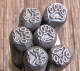 Big Dog paw, 3/8 design stamp, USA made, 7.50 mm x 7.50 mm, metal stamping - Romazone