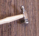 plainshing hammer, chasing work, smoothing tool, Domed face, 1 1/16 Polished steel, ergo handle grip - Romazone