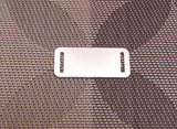 ID tag blanks, for leather jewelry, sterling silver, 22 gauge,  1 3/4 x 3/4, slot size 8/16 x 1/16 - Romazone