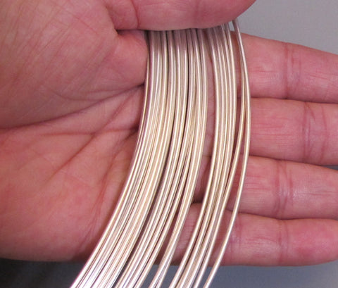 Round Wire, 14 Gauge Dead soft, 5 feet sterling silver, Bracelet making, stack ring wire - Romazone