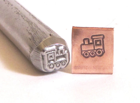 Choo Choo train 3/8 design stamp Great detail on this stamp 7 mm x 6.25 mm Toy train - Romazone