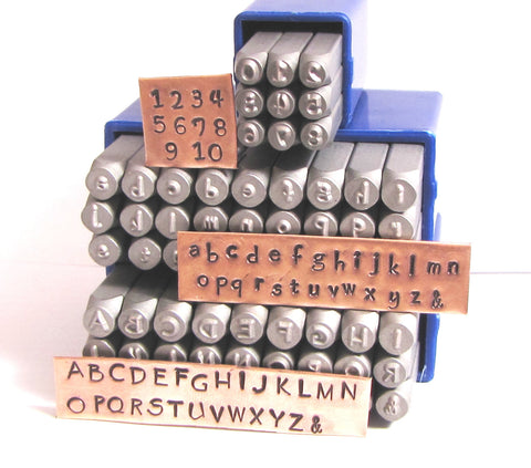 Hand Print letters, steel stamps, 3 mm size, upper and lower cases