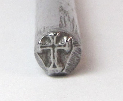 Christian Cross, ornate cross, fancy cross, Design stamp, USA made, metal jewelry stamping, 5.5mm x 3.5mm - Romazone