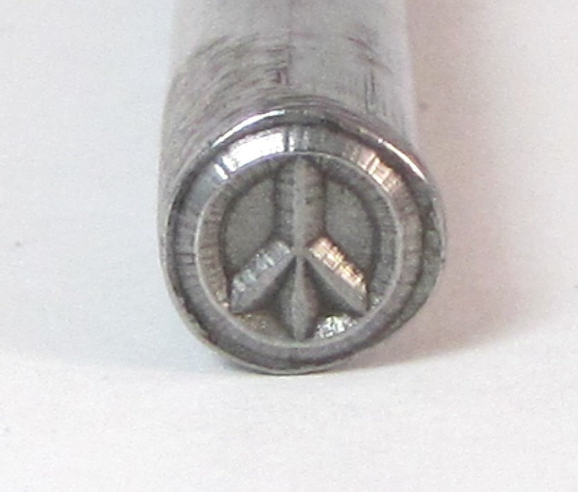 Peace Sign, steel stamp, metal stamping, USA made, for