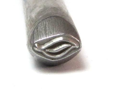 Long leaf, 3/8 design stamp, metal stamping,  8.75mmx x4.45mm - Romazone