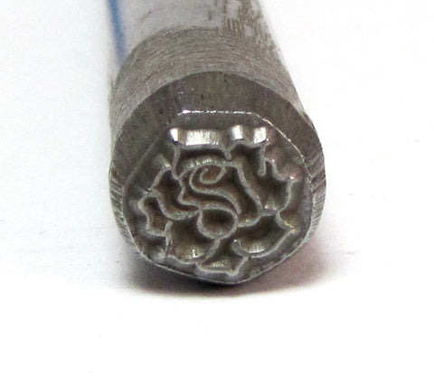Rose Bloom flower 3/8 design stamp Great detail on this stamp 8.15mm x 8mm - Romazone