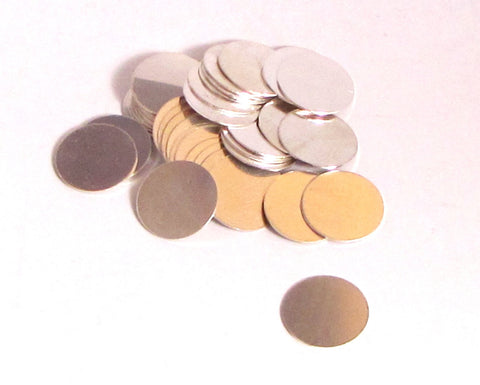 sterling silver disks, 5/8 inch. 5 pack, top quality, 24 gauge,  stamping blanks, USA made - Romazone