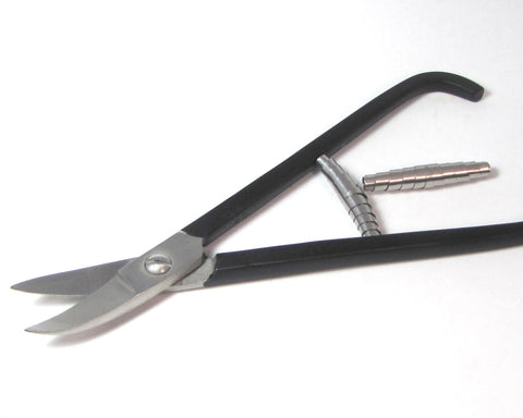 French Style shear,  Sheet metal shears, Curved blade Cutters, smooth working, cuts sterling, copper, brass - Romazone