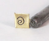 Round Spiral coil, steel stamp, 5 mm size, metal stamping, USA made - Romazone