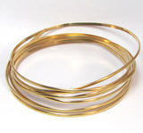 Gold Half Round wire, 10 ft of 8 gauge, tribal bangel, Red Brass Wire, great for rings,fat bangle wire, gold half round - Romazone