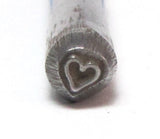 Mini Traditional Heart, design stamp, size 3.5 mm, metal jewelry stamping - Romazone