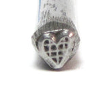 Plaid Heart, steel design stamp, 5,x5,mm size, hand jewelry stamping - Romazone
