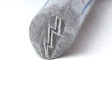 Lightening Bolt 5x2.5mm design stamp for charm making and silver stamping - Romazone