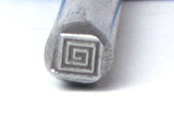 Greek Square Coil, steel stamp, USA made, 5x5 mm, metal stamping - Romazone
