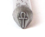 Ankh design stamp, made in the USA, 6 x 3 mm,  for hand stamping, jewelry stamp - Romazone