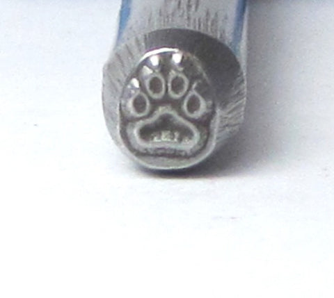 Wolf paw, wolf paw stamp, charm making, wolf conservation, hand stamping, 5x5mm - Romazone