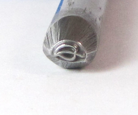 Mini Leaf, steel stamp, USA made, metal stamping, 3.75mm x 2.25mm - Romazone