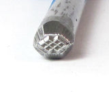 Mini Diamond mesh 5 x 3mm boarder design stamp hand stamping jewelry - Romazone