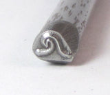 Ocean Wave, design stamp, 5 x 5 mm size, beach jewelry stamping, use on metal - Romazone