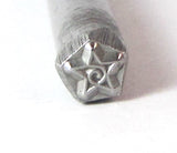 COIL STAR, design stamp, USA made, 5.5x5.5mm, metal stamping tool - Romazone