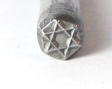 Star of David, steel stamp, 5x5 mm, USA made, pentagram star, metal stamping - Romazone