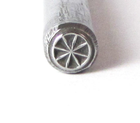 Bike Wheel design stamp for jewelry stamping 5mm of silver copper brass - Romazone