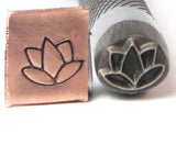 Lotus Flower, 8 x 7 mm, for all metals, USA made, Meditation flower, Yoga - Romazone