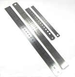 Stainless steel Inch and millimeter rulers pack set of 4, plus zero center rule, drill bite sizer - Romazone