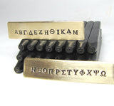 GREEK alphabet, 3/32 inch, steel stamps, 2.5mm, collage Greek, WOOD BOX, Greek letter set, sorority stamping, - Romazone