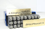 Hand Print font Steel alphabet,  2 mm stamps, Upper case letter stamps - Romazone