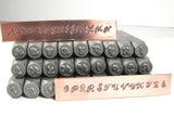 Melissa 4mm Upper case Steel Initial stamping set - - Romazone