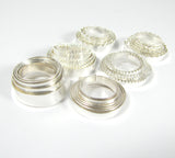 Bezel Wire, Variety Pack, for cabochons, 3/16 and 1/8 ,fine silver 999, 1 ft of each, total 6 feet, plain, serrated, scalloped - Romazone