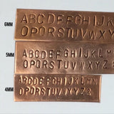 Alphabet Capitals 5mm, with  Numbers, Ampersand, large block letters, Big easy to read,  Arial stamps, metal stamping, initial stamping. - Romazone