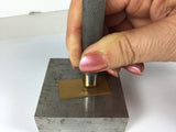 Compass Stamp,steel stamp, rockwell 55, professional grade,for all metals, 3/8 tool, sure grip shank,  9x9mm - Romazone
