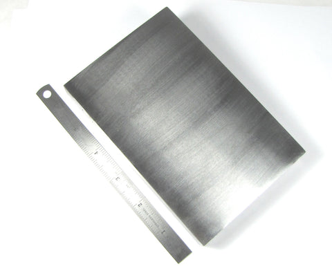 steel bench block, 6 x 4 x .75 , large polished block, stamping