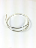 half Round,8 gauge, sterling silver wire, 1 ft, cuff wire,bangle wire, ring wire, 3.25mm x 1.63 mm - Romazone