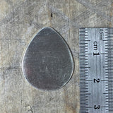 Sterling guitar pick, silver tear blank, 24 gauge sterling, 25 mm x 18 mm, small tear blank, small guitar pick - Romazone