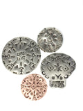 copper discs, 18 gauge 1 inch size, 10 pack, thick heavy blanks, mandala concho stamping - Romazone