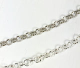 Rolo chain Sterling, USA MADE, 1 ft., 3 mm links, Oxidized or bright, link wire width .8mm - Romazone