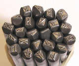Viking Runes, Old Norse, runic symbols, Steel stamps, .25 inch tool, 24 stamp set, Rune-Ancient language - Romazone